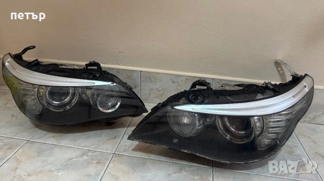 Фейслифт Фарове bmw e60 Xenon, снимка 2 - Части - 54418208