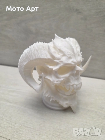 Демонска Дяволска Глава Фигура Демон Дявол Diablo 3D 3Д Принт за Оцветяване, снимка 2 - Декорация за дома - 54167055