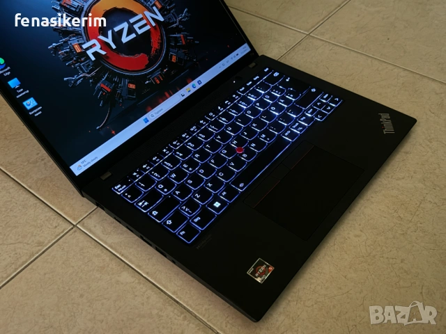 14' Full HD+ Ryzen 5 PRO 6650u Lenovo ThinkPad T14 Gen 3 32GB LPDDR5/512GB NVMe/Radeon/Бат 10ч, снимка 6 - Лаптопи за работа - 54542335