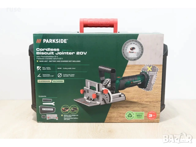 НОВА! Акумулаторна фреза за сглобки тип бисквитки Parkside, снимка 8 - Други инструменти - 54145180