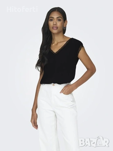 ONLY ONLJASMINA V NECK, снимка 5 - Тениски - 55228596