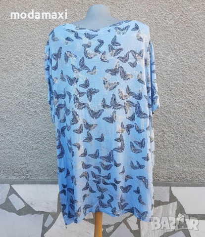 7XL Нова туника Janina(пеперуди) , снимка 4 - Туники - 55269750