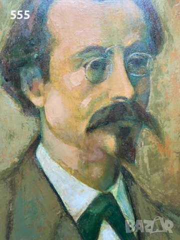 Масло на платно - портрет на Георги Кирков - проф.Бойчо Григоров (31.01.1916-1997), снимка 8 - Картини - 54592951