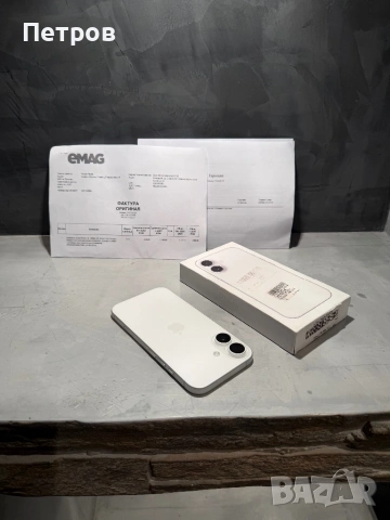 КАТО ЧИСТО НОВ Iphone 16 White + гаранция, снимка 2 - Apple iPhone - 54512455