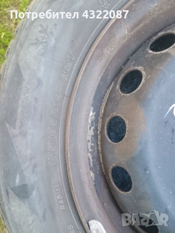 Джанти с гуми 14" Рено Клио 2 1.5 ДЦИ 65к.с 2003г. / Renault Clio 2 1.5 DCI, снимка 6 - Гуми и джанти - 54494054