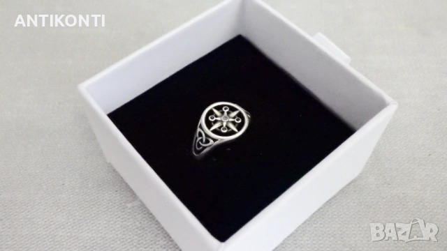 Северен компас Пръстен от сребро S925