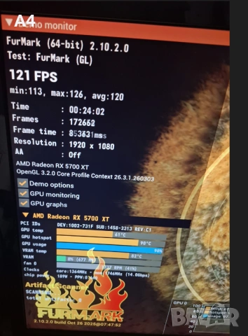 Видеокарта AMD Radeon RX 5700 XT, снимка 5 - Видеокарти - 54391599