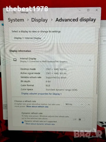 17.3 2k 165Hz 3ms Acer Nitro`Ryzen 7-6800H/RTX 3050Ti/16GB DDR5/512GB NVMe/QHD 2560x1440, снимка 9 - Лаптопи за игри - 55445179