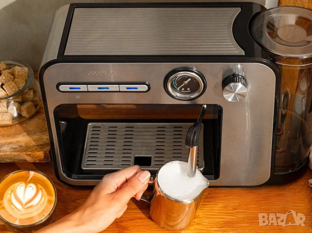 еспресо машина Cecotec Power Espresso 20 Square Pro, която работи с мощност 1450 W и налягане от 20 , снимка 6 - Кафемашини - 55044381