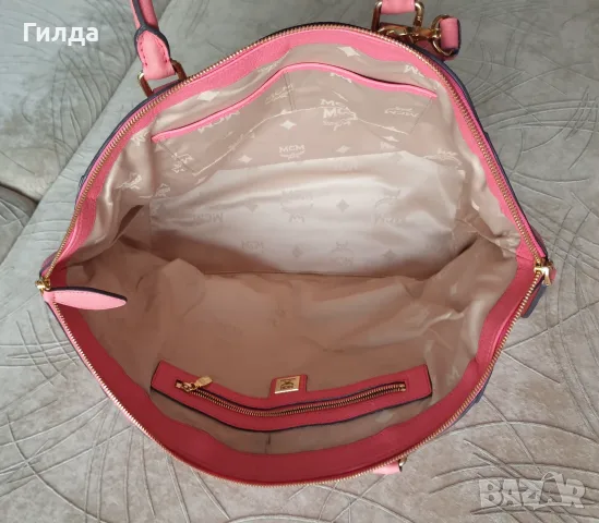 MCM оригинална чанта естествена кожа, снимка 8 - Чанти - 55625650