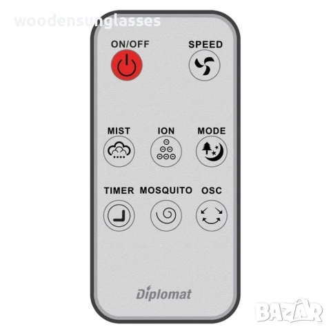 Вентилатор с вoдна мъгла Diplomat DX-77PHANTOM 7in1 3 степени 40 cm черен - SAFN0000074N, снимка 16 - Вентилатори - 54911187
