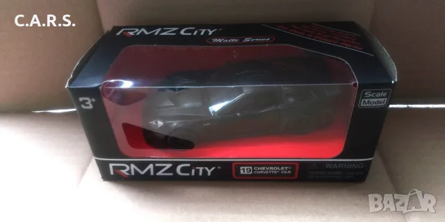 НОВА Chevy Corvette C6-R, Matte Black - RMZ City, снимка 2 - Колекции - 55500929