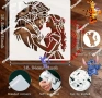 Красавицаа и звяра стенсил шаблон спрей за торта украса сладки Scrapbooking, снимка 3