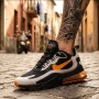 📌Мъжки Маратонки Nike Air Max 270 React – Black+Orange 40 41 42 43 44 н Цена 62€ Еконт, снимка 1