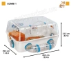 Клетка за хамстер с тръби за игра Ferplast Combi 1, снимка 4