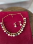 Комплект колие и обеци с изкуствена перла, снимка 1