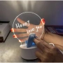 3D LED нощна лампа - табло за съобщения, снимка 1