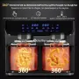 Фритюрник с горещ въздух XXL 9L, 2 камери, 8 програми, Двойно готвене & Синхронизиран финал, снимка 2