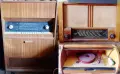 Ретро радиоприемник, грамофон и лампово радио от 50-те години, снимка 1