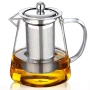 Чайник от боросиликатно стъкло с подвижен инфузер, термоустойчив, 750 ml, снимка 4