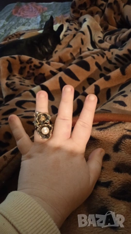 Позлатен пръстен, снимка 2 - Пръстени - 54035671