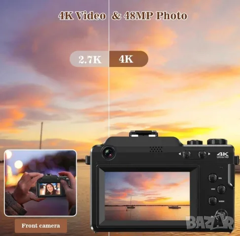 HD ултра зум 18x цифров фотоапарат с Wi-Fi, снимка 3 - Фотоапарати - 55303848