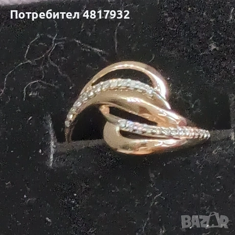 Златен пръстен, розово злато, руски., снимка 3 - Пръстени - 54615419