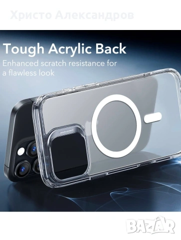 Прозрачен кейс ESR Classic Hybrid (HaloLock) за iPhone 16 Pro, MagSafe #45, снимка 5 - Калъфи, кейсове - 54545286