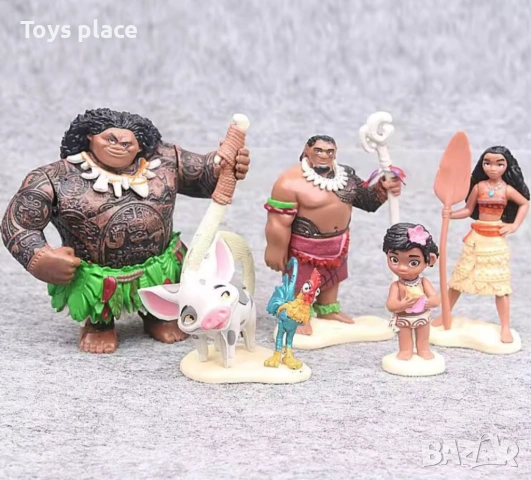 Лот фигурки смелата Ваяна, подходящи и за торта 