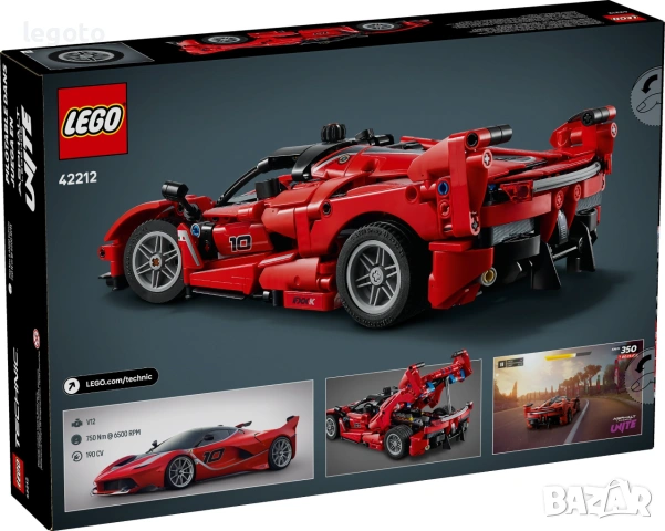 НОВО ЛЕГО 42212 Техник - Ферари FXX K LEGO 42212 TECHNIK - Ferrari FXX K , снимка 4 - Конструктори - 55109918