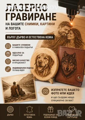 Лазерно гравиране по поръчка!