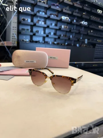 Очила + висок клас калъф + на марката кутия + сертификат + кърпичка miu miu , снимка 2 - Слънчеви и диоптрични очила - 55343044