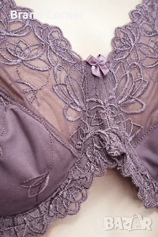 Сутиен Hunkemöller 95E в пепеливо лилав цвят с дантела, снимка 2 - Бельо - 54517007