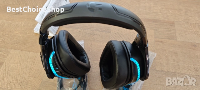  Безжични геймърски слушалки Logitech G935 Wireless 7.1 LIGHTSYNC – Пълен комплект, снимка 7 - Слушалки за компютър - 54826349