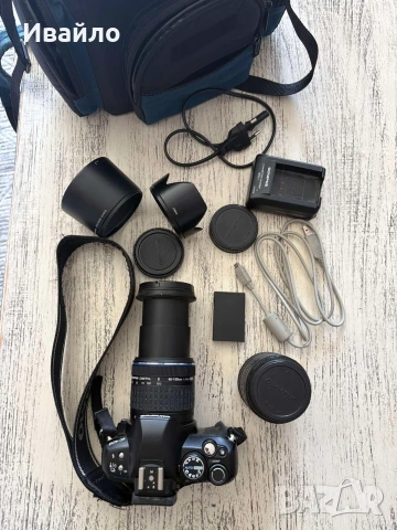 Olympus E-420 DSLR Двоен кит (14-42mm + 40-150mm)