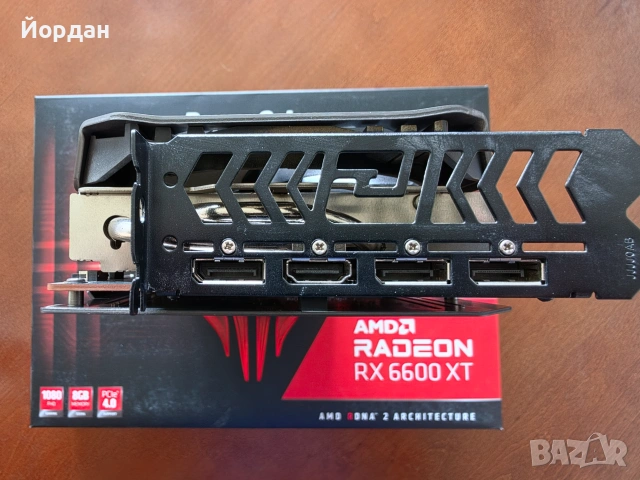 PowerColor RX 6600 XT Red Devil 8GB GDDR6 с кутия и всички аксесоари, снимка 6 - Видеокарти - 55237785