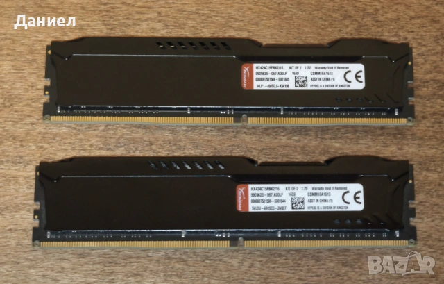 RAM памет Kingston HyperX FURY 2x8GB 2400MHz 15CL HX424C15FBK2/16, снимка 3 - RAM памет - 54743095
