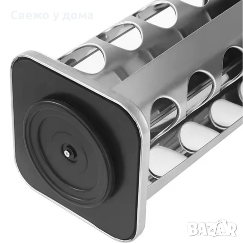 Органайзер за подправки Cheffinger - С 16 бурканчета от неръждаема стомана - въртящ се, снимка 10 - Аксесоари за кухня - 54200365