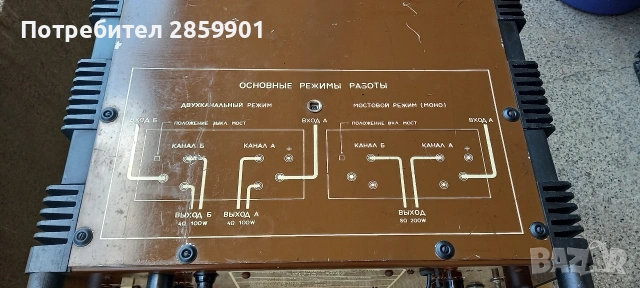Продавам усилвател „Сигма-200К“ – ретро съветско крайно стъпало 2×100W, снимка 7 - Аудиосистеми - 54501603