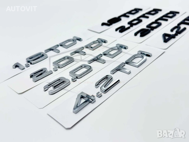 Надпис Audi Ауди емблема 1.9tdi 2.0tdi 3.0tdi 4.2 tdi A3 A4 A6 A8 Q7, снимка 2 - Аксесоари и консумативи - 55030748
