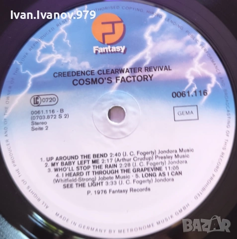 Vinyl (Creedence Clearwater Revival - Cosmo’s Factory), снимка 3 - Грамофонни плочи - 55124240