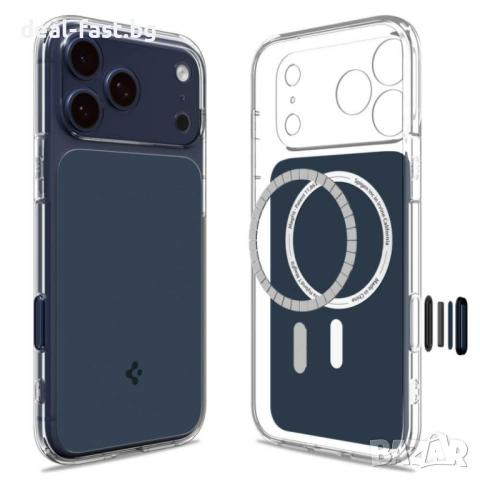 Твърд калъф Spigen Ultra Hybrid T с MagSafe за iPhone 17 Pro / 17 Pro Max / Матово син / Оригинал, снимка 2 - Калъфи, кейсове - 54393127