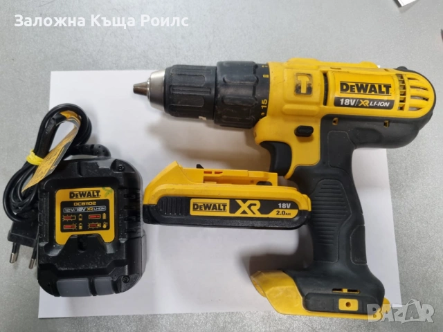 Ударен акумулаторен винтоверт DeWalt DCD776 с  батерия  DCB183 и зарядно DCB1102