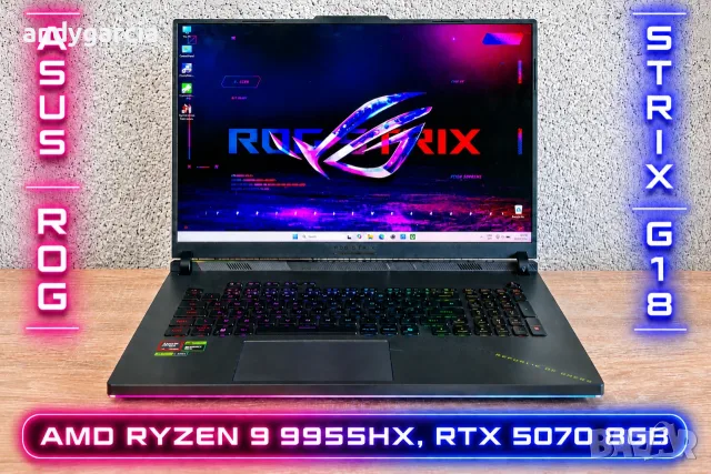 ASUS ROG Strix G18/AMD Ryzen 9 9955HX/NVidia RTX 5070 8GB/16GB RAM/1TB SSD/18' 2560x1600 240hz IPS