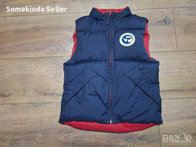 Napapijri Reversible Down Vest Размер 6-годишни Височина 120см Детски Пухен Елек Двулицев, снимка 5 - Детски якета и елеци - 54961833