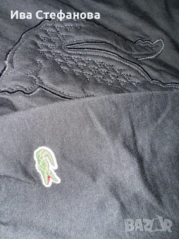 Нова черна спортно елегантна блуза Lacoste Лакоста памук памучна . 100% оригинална, снимка 6 - Блузи - 54139499