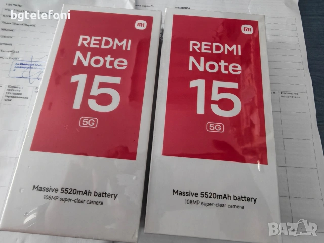 Xiaomi Redmi Note 15 5G 8/256 ,запечатани,2 години гаранция от А1