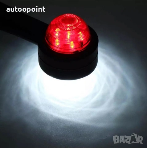 Габарити LED рогче Бяло-Червен. 2бр.к-т -8487, снимка 3 - Аксесоари и консумативи - 54363977