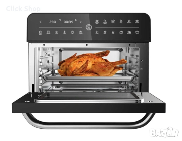 Air Fryer Фурна ZEPHYR Deluxe XXL – 25L, 1800W, 12в1, снимка 3 - Фритюрници - 54800987