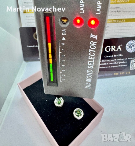 Сребърни обеци с мойсанит (Диамант) 1 карат, снимка 14 - Обеци - 54493897